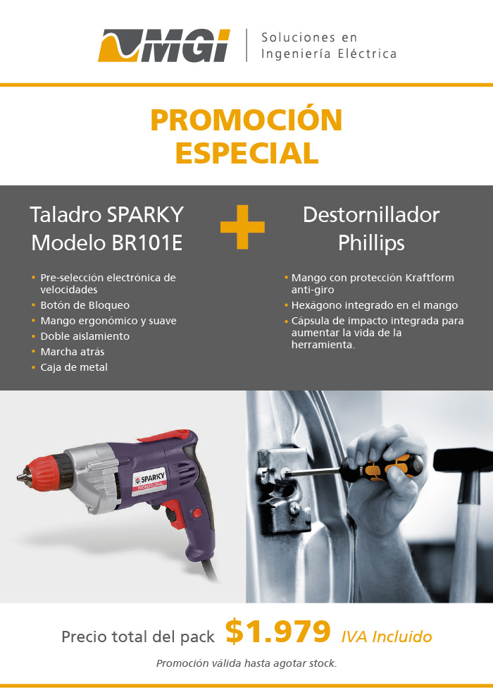 promo taladro destornillador